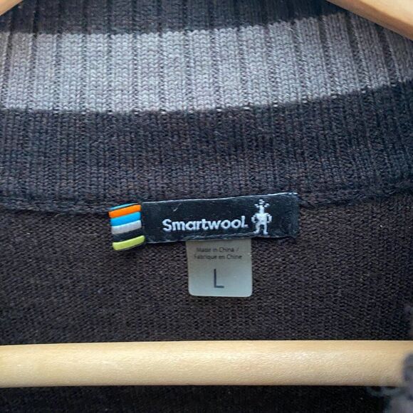 SmartWool 1/4 Zip Merino Wool Blend Pullover Sweater Men's Large SW000223 - Picture 3 of 5
